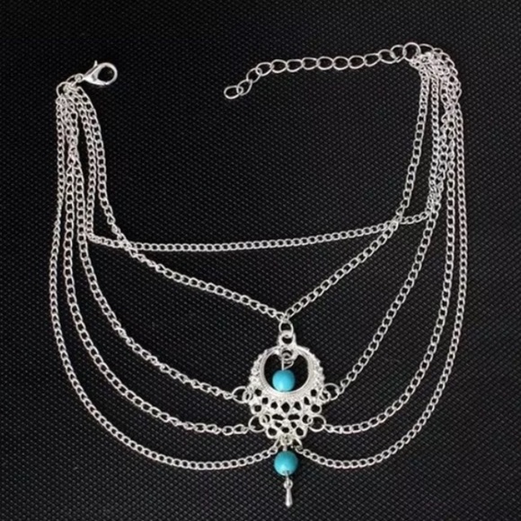 Green Bead Stone Magnetic Therapy Bracelet Anklet - Picture 3 of 4